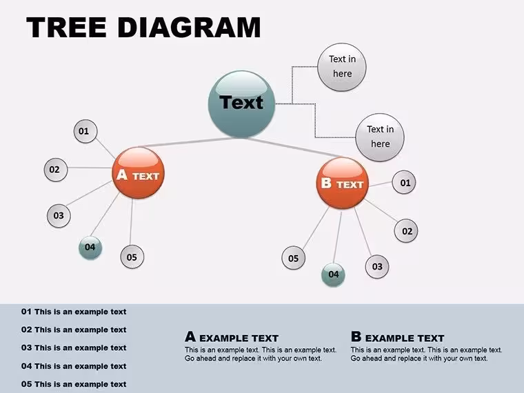 Circular Tree PowerPoint Template: Branch into Radial Brilliance