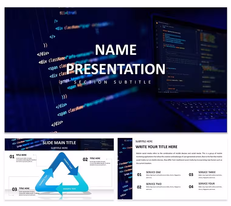 Web Developer Design Keynote Template for Presentation