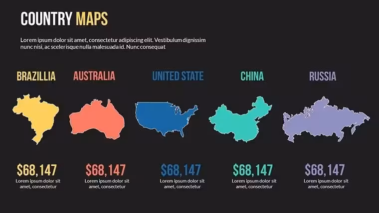 Country World Infographic PowerPoint Map