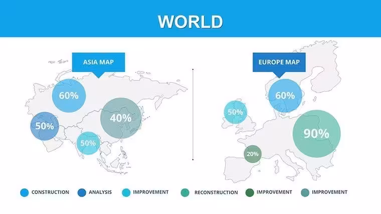 Asia, Europe Analytical World PowerPoint Maps