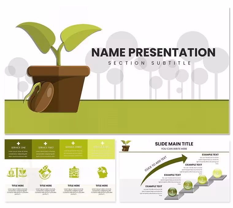 Eco-Friendly Growth Keynote Template for Sustainability