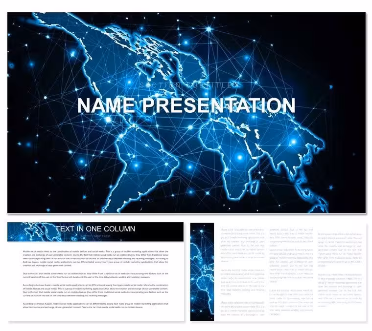 World of Communication PowerPoint Template: Bridging Ideas in Industry