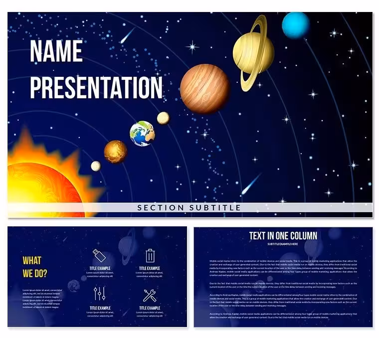 Solar System PowerPoint Template - Editable PPTX | ImagineLayout