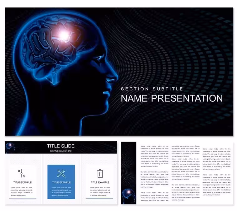 Brain Center for Memory and Emotion PowerPoint Template