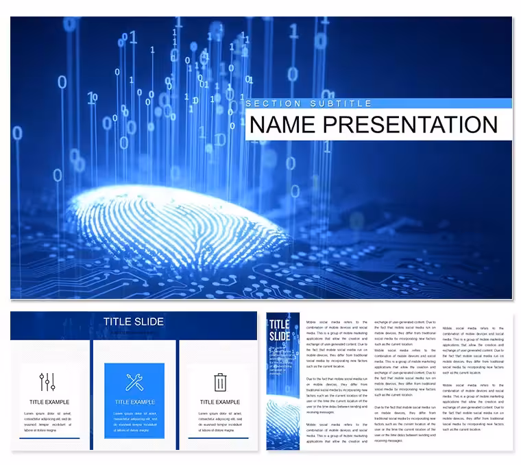 Biometric Security PowerPoint Template: Safeguard Stories Visually
