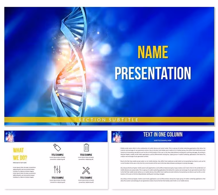 Human genetic diseases PowerPoint template