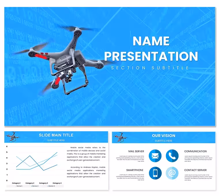 Commercial Drone Construction PowerPoint Template