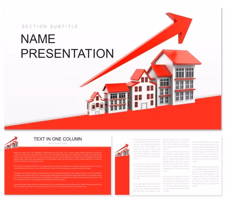 Housing Prices PowerPoint Template: Mapping Market Momentum