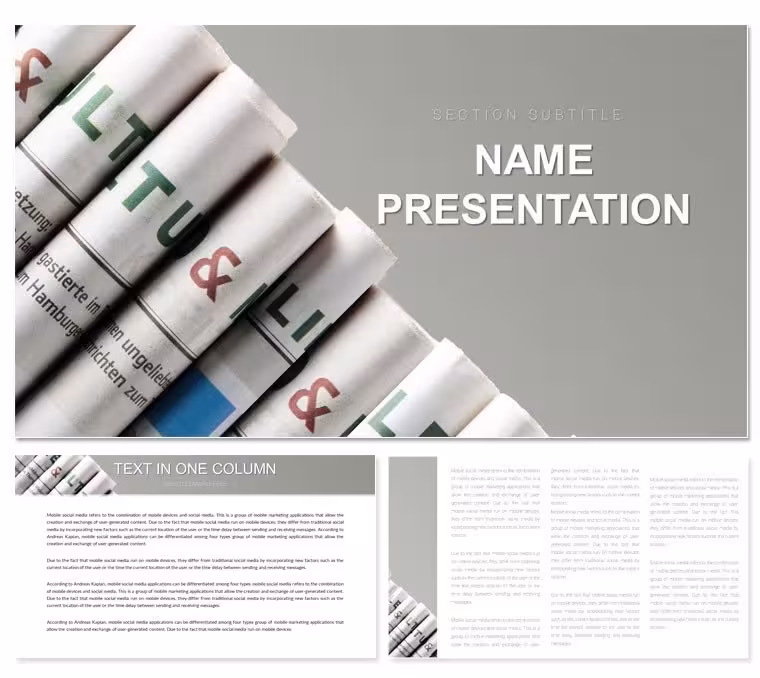 Media Publications PowerPoint Template