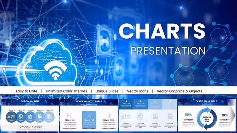 Cloud Network Presentation Template with Charts for Keynote