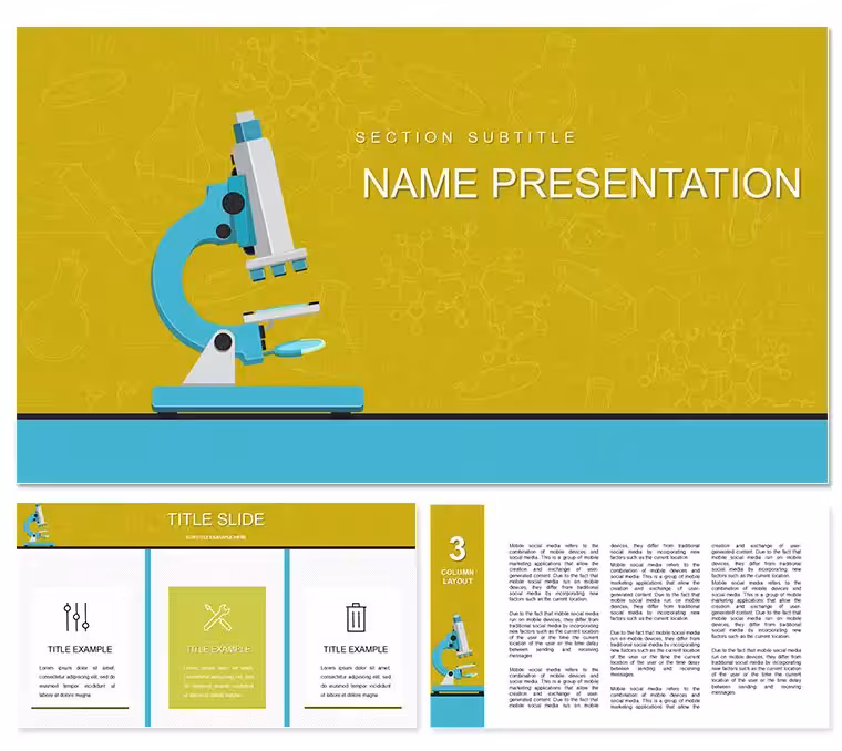 Learn Chemistry, Biology PowerPoint template