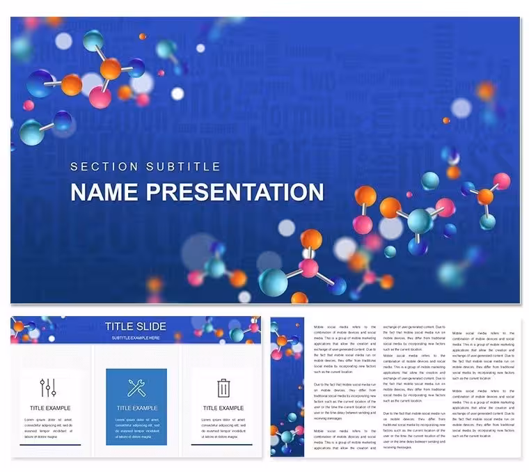 Background Molecular Structure, Chemistry PowerPoint Template