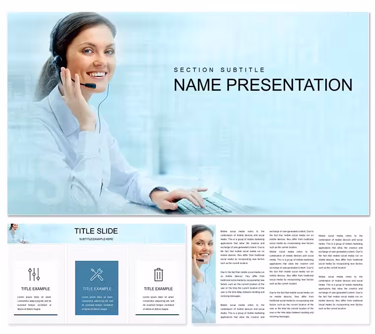Contact Center Direct Call PowerPoint template
