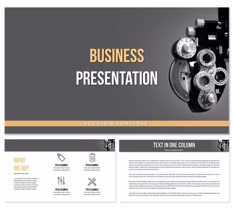 Ophthalmic Equipment PowerPoint Templates