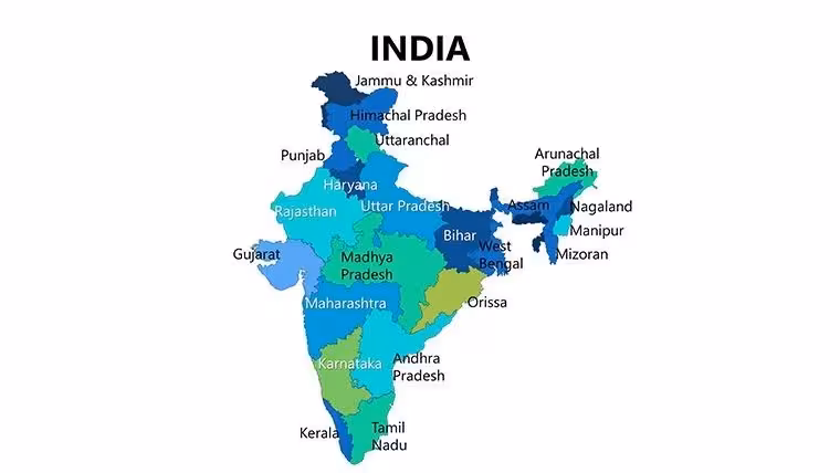 India Keynote Map Template - Editable Geographic Presentation Slides