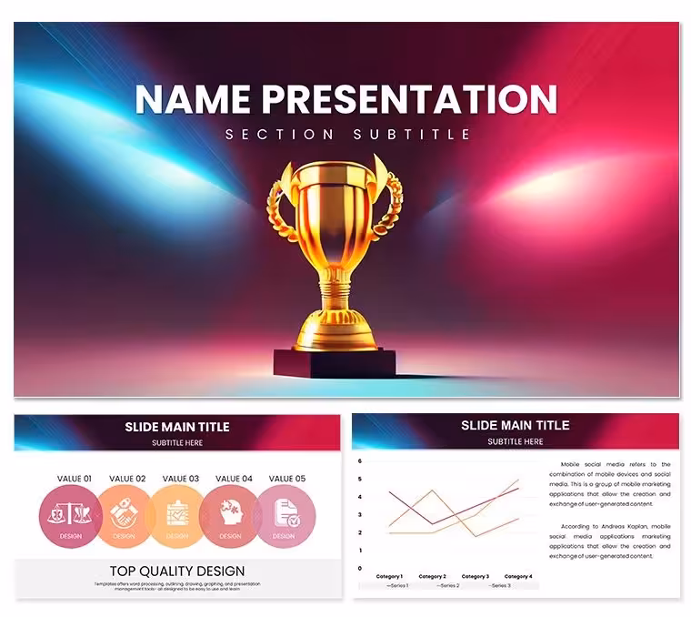 Awards Cup Keynote Template: Win Audiences