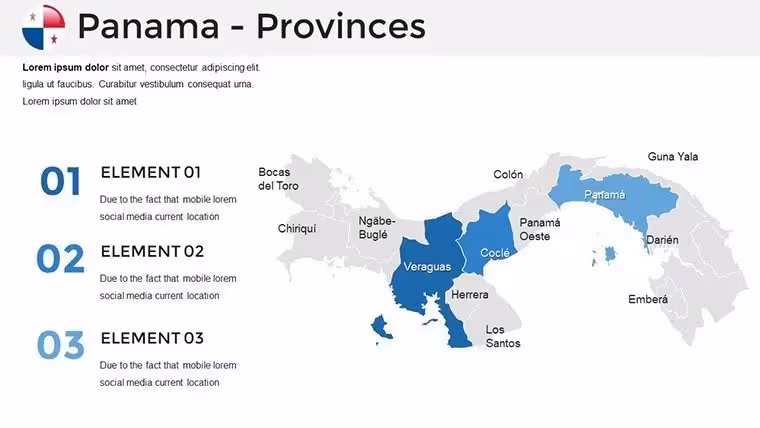 Panama PowerPoint Maps - Provinces