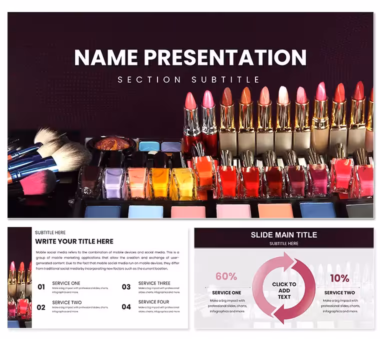 Vibrant Beauty Makeup PowerPoint Template