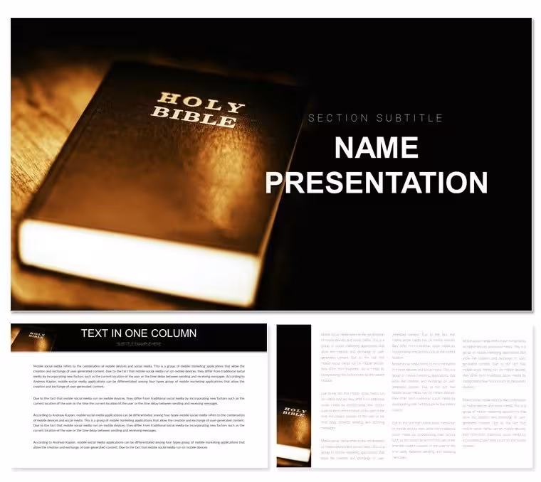 Holy Bible Scriptures PowerPoint Template Presentation