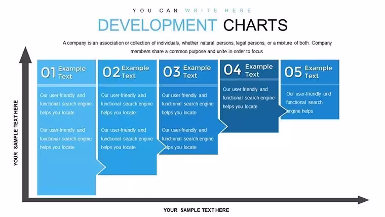 Development Keynote Charts Template: Empower Your Presentations with Dynamic Growth Visuals