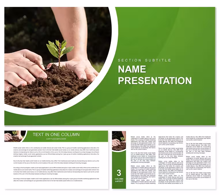 Ecobiology Plants PowerPoint template