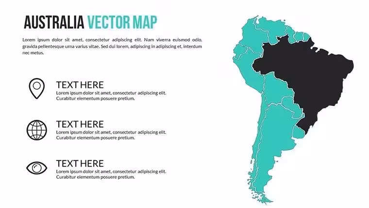 Worldwide vector maps for PowerPoint Presentation - Australia
