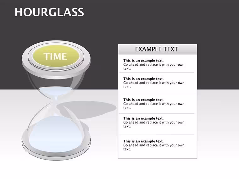 3D Hourglass Keynote Diagrams: Sand the Sands of Strategy