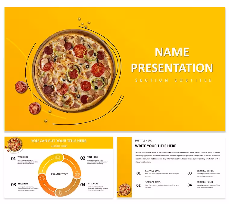 Creative Pizza PowerPoint Template for Presentations