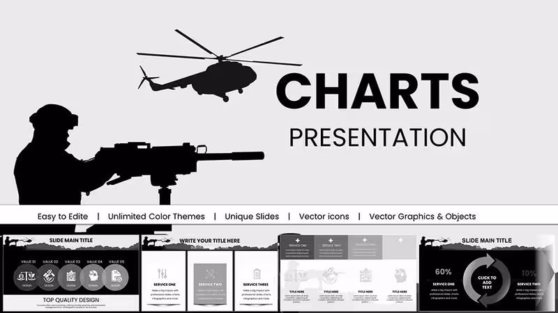 Battle Military PowerPoint Charts Template - Instant Download | Tactical Briefing Slides for Defense & Operations