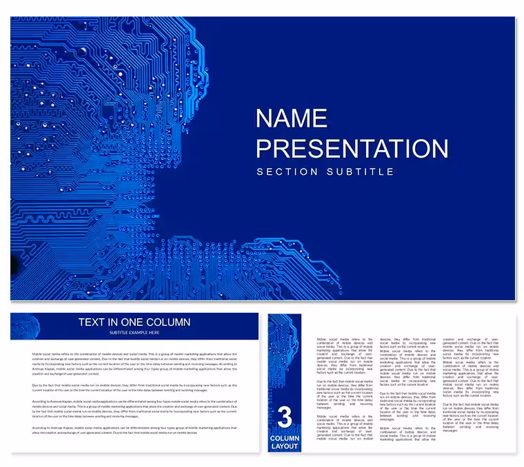 Cheap Electric Boards PowerPoint Template for Presentation