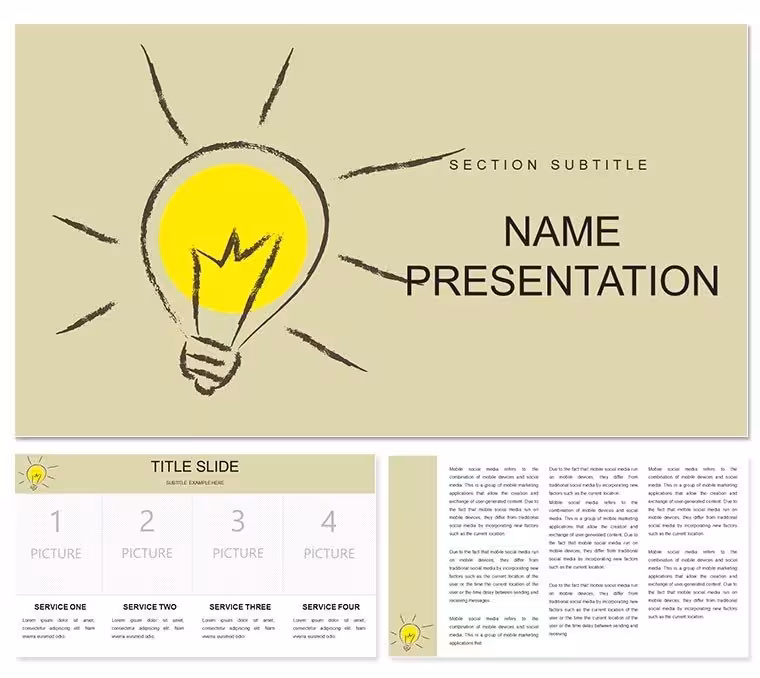 Basic Ideas Marketing PowerPoint Template: From Concept to Campaign Mastery