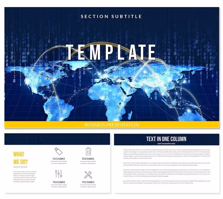 World Network Communication PowerPoint templates