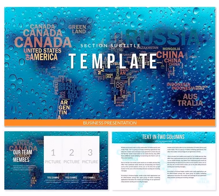 World Map Information PowerPoint Template: Presentation