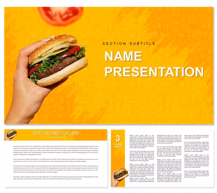 Delicious Hamburger PowerPoint templates
