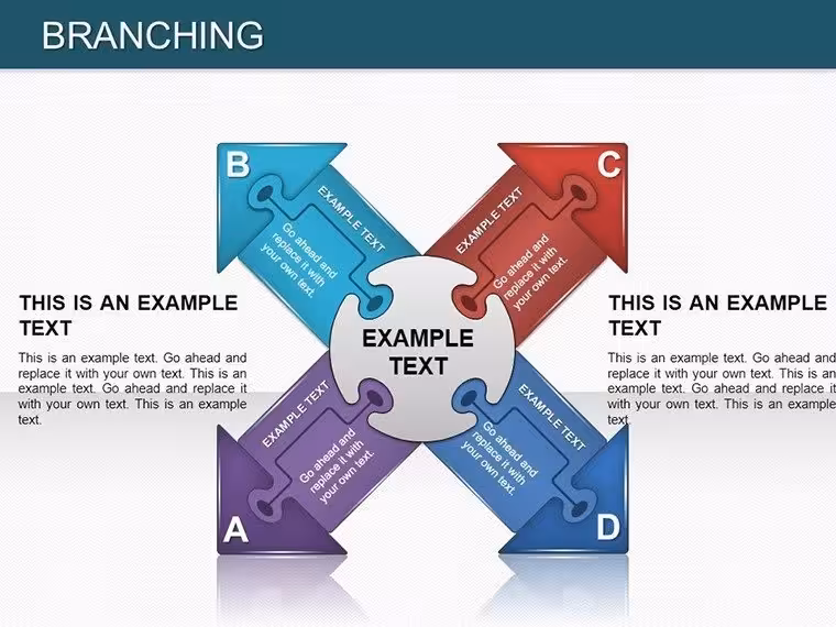 Branching PowerPoint Charts Template: Navigate Complexity with Clarity