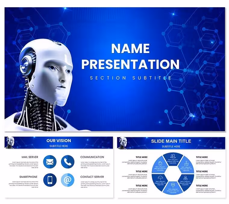 Robot Artificial Intelligence PowerPoint Template: Ignite Innovation