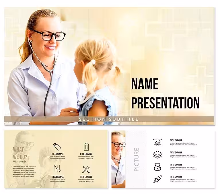 Child Pediatrician PowerPoint template