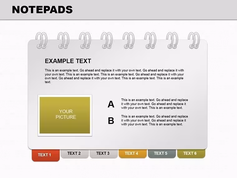 Notepads PowerPoint Diagrams: 14 Data Viz Slides