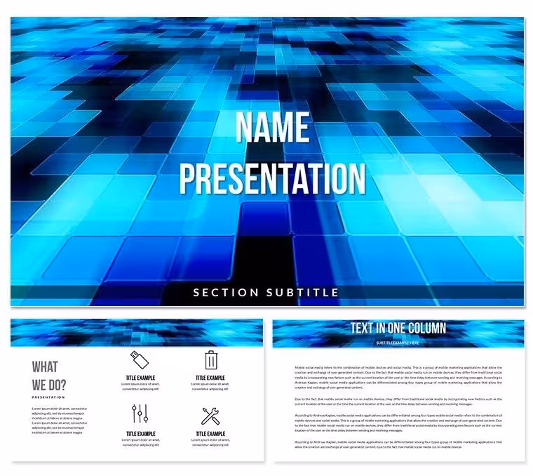 Abstraction Square PowerPoint Template for Presentation