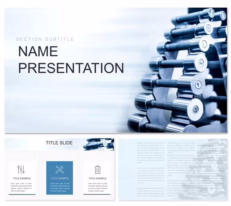 Powerblock Dumbbells PowerPoint Presentation Template: Lift Your Training Narratives