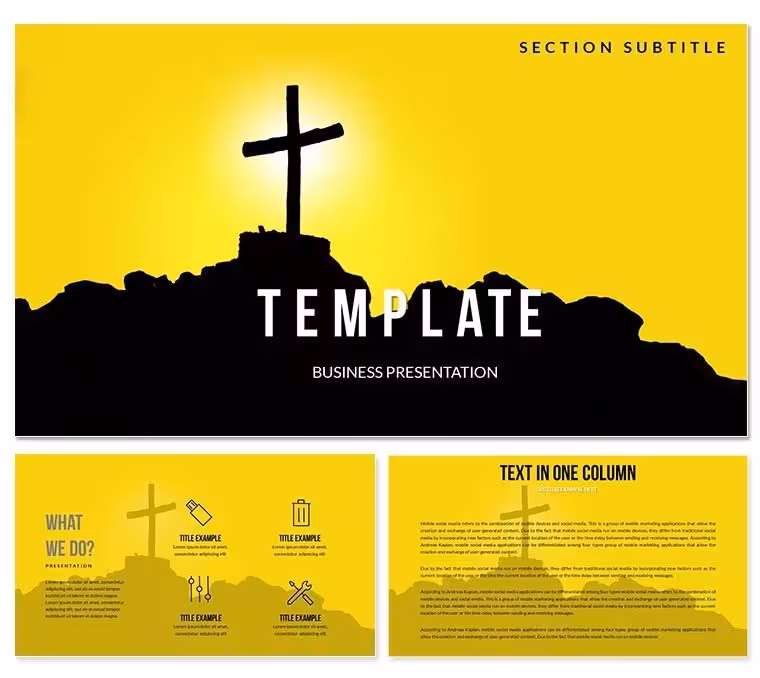 Christian Cross Diagram Templates - Editable PPTX | ImagineLayout