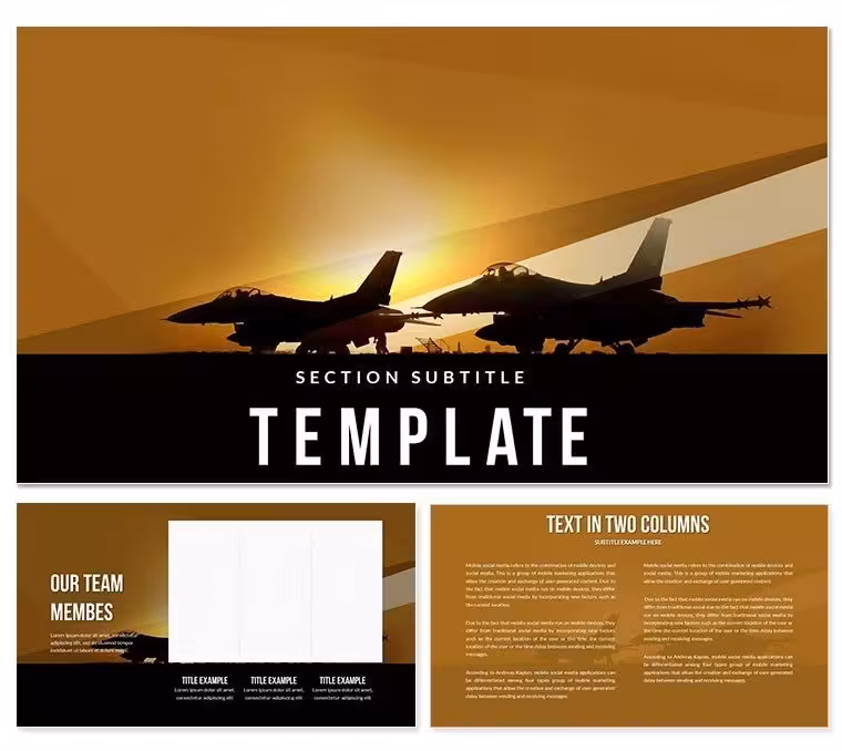 Battle Airplanes: Military Aviation PowerPoint Template