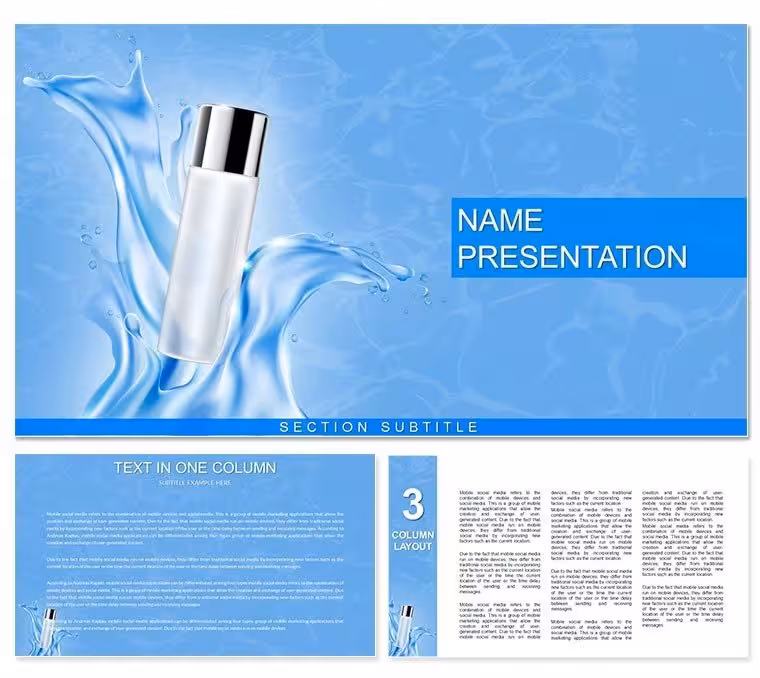 Water Based Makeup PowerPoint template