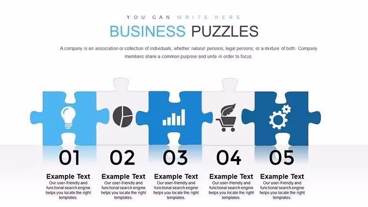 Business Puzzles with Answers PowerPoint Charts Template