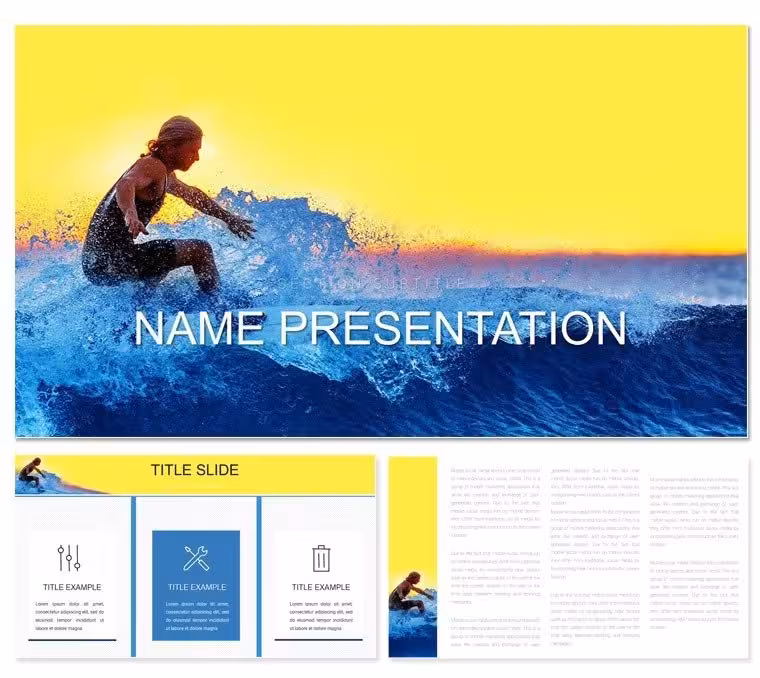 Surfing Features PowerPoint Template: Catch the Perfect Swell