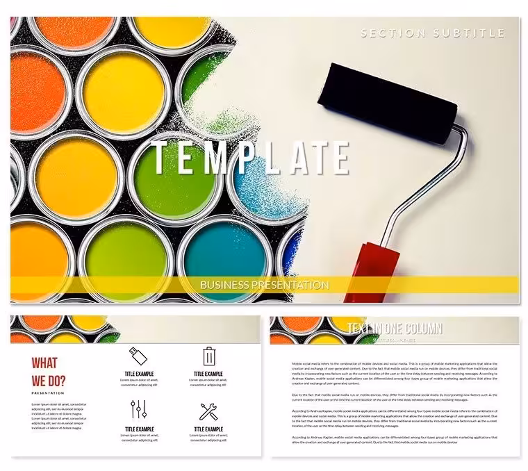 Types of Paints for Repair PowerPoint template