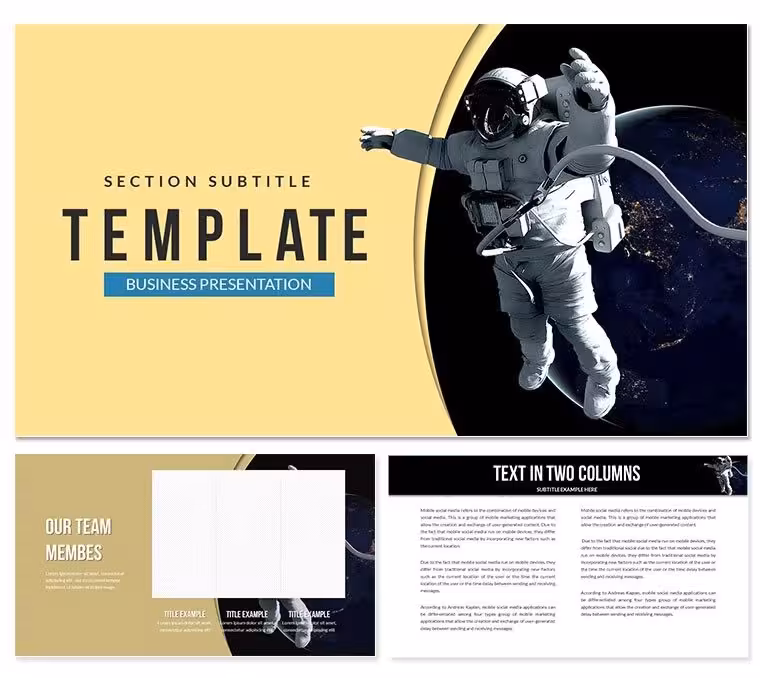 NASA Astronaut PowerPoint Template | Editable PPT for Space Presentations
