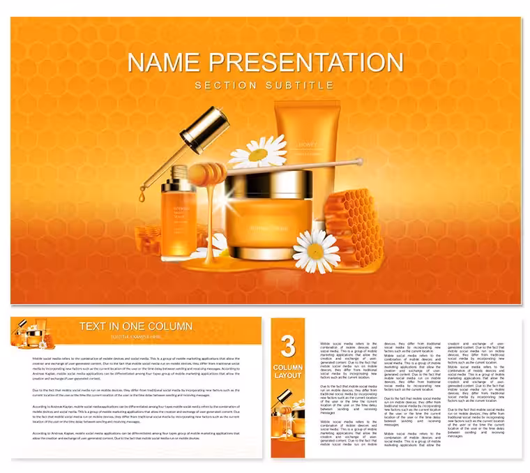 Download Honey Beauty Products PowerPoint Template, PPT