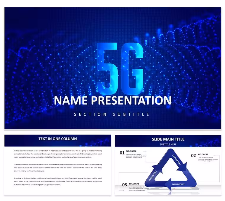5G Technology PowerPoint Template - Free Editable Diagrams | Instant Download