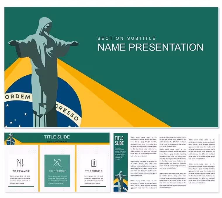 Beautiful Destinations Brazil PowerPoint Template